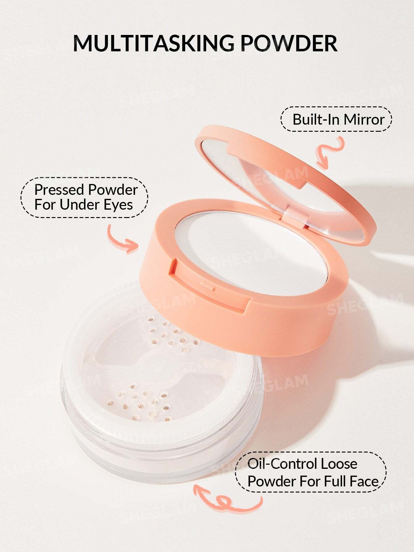 Insta-Ready Face & Under Eye Setting Powder Duo-Translucent