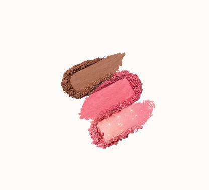 Multi finish trio blush & bronzer palette