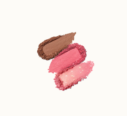 Multi finish trio blush & bronzer palette